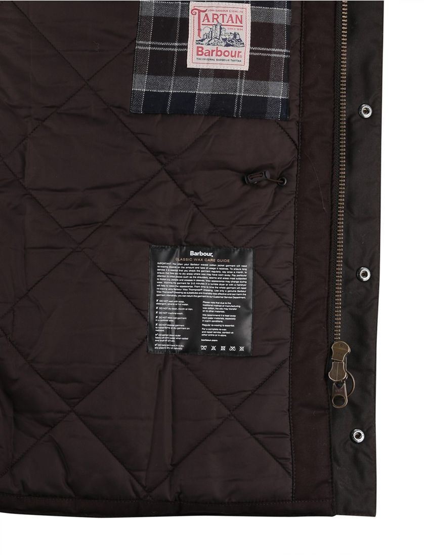 Barbour winterjas bruin effen normale fit