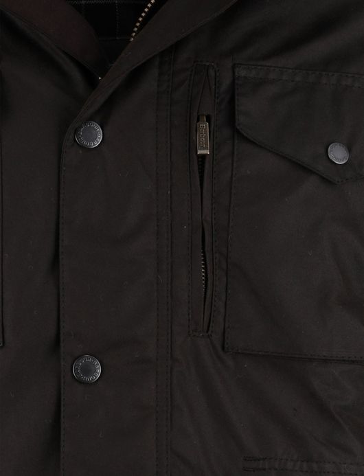 Barbour bruin effen winterjas normale fit