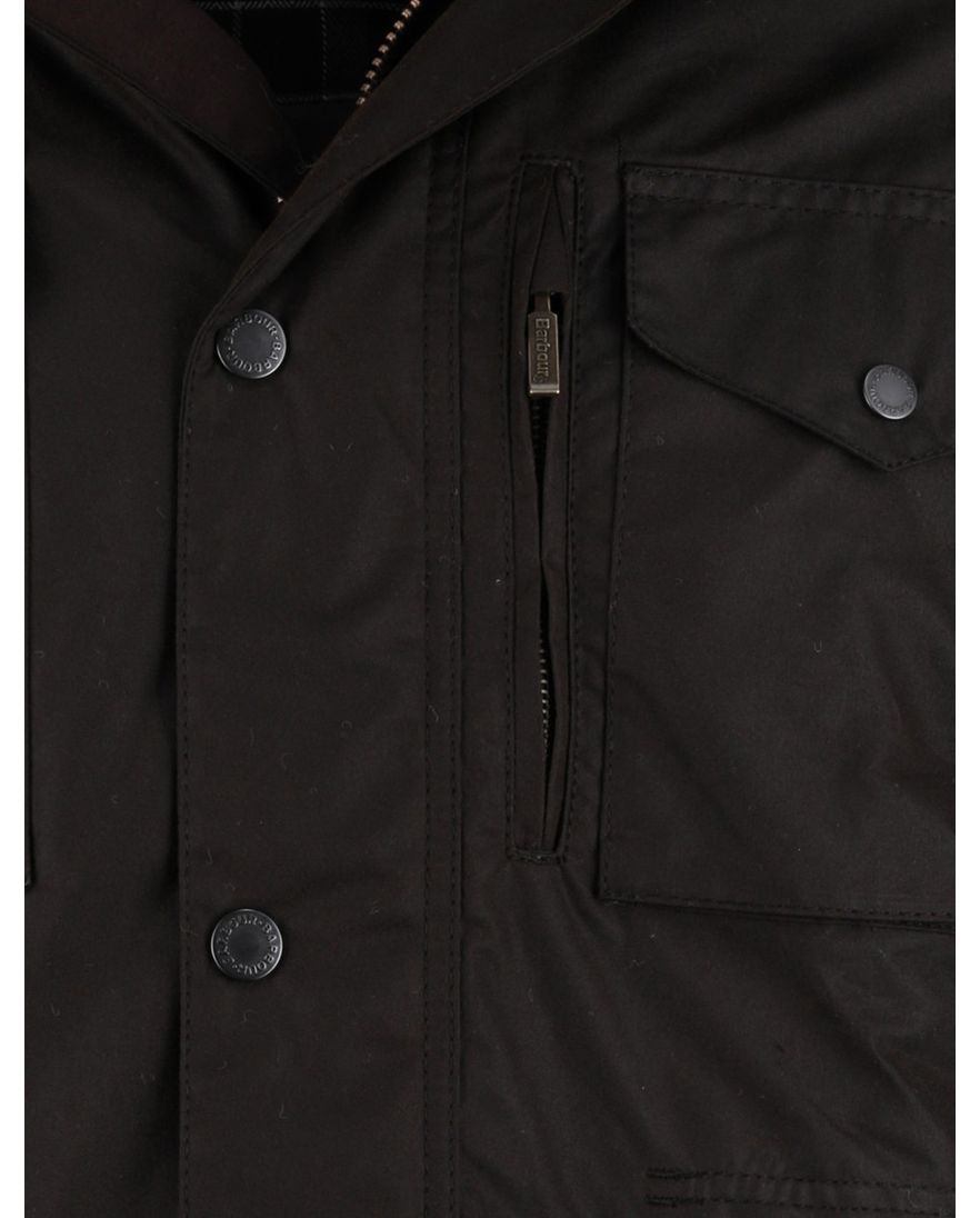 Barbour bruin effen winterjas normale fit