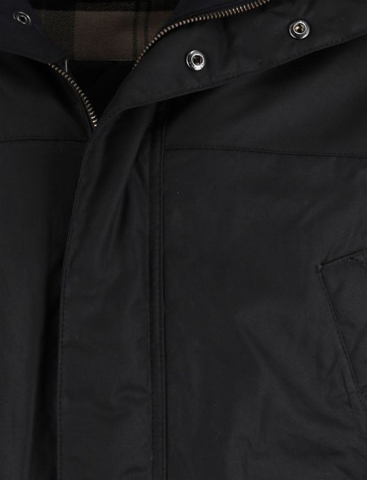 Barbour waxjas effen donkerblauw normale fit