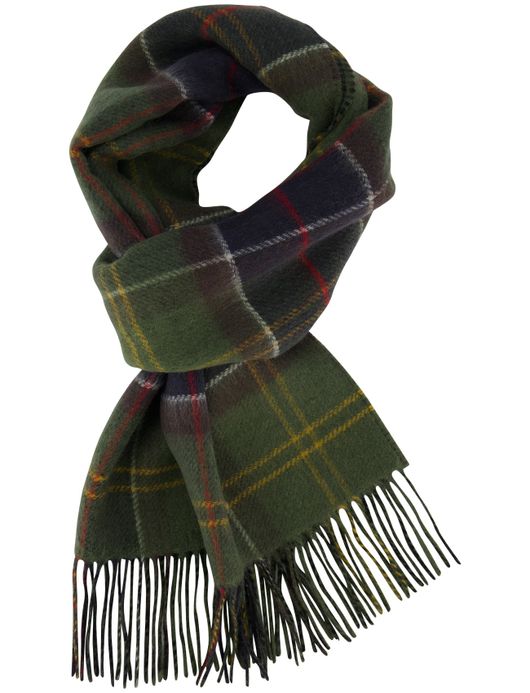 Barbour sjaal donkergroen wol geruit