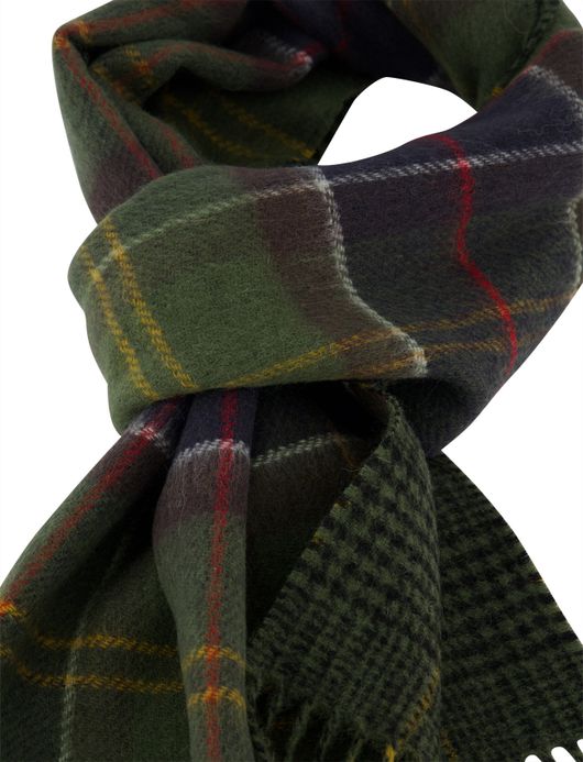 Barbour sjaal donkergroen wol geruit