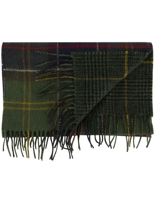 Barbour sjaal donkergroen wol geruit