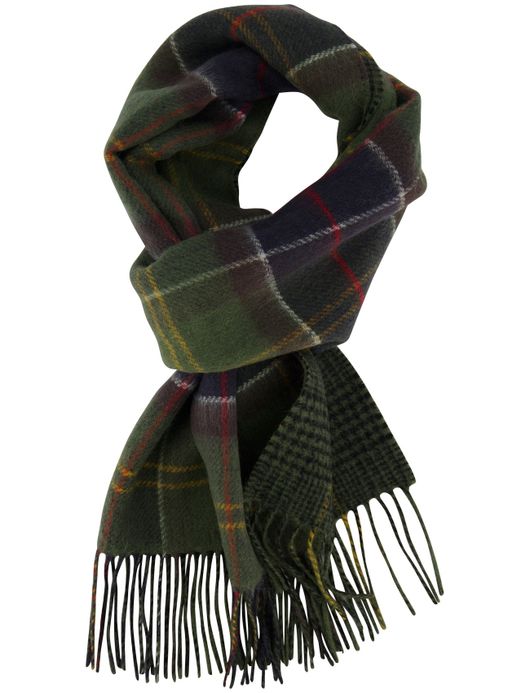 Barbour sjaal donkergroen wol geruit