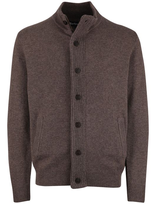 Barbour vest bruin effen wol