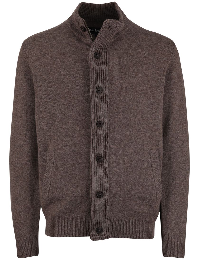 bruin vest Barbour wol