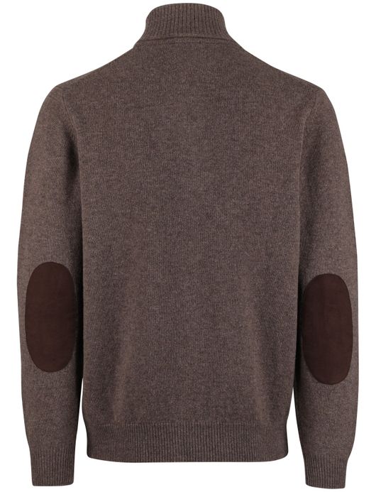 Barbour vest bruin effen wol