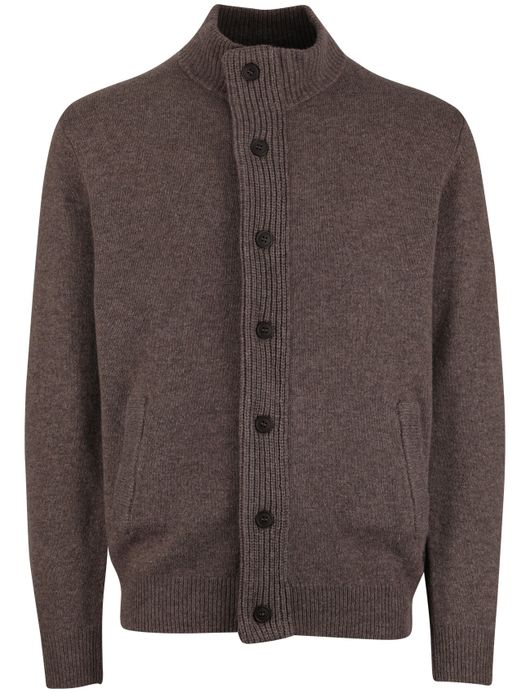 Barbour vest bruin effen wol