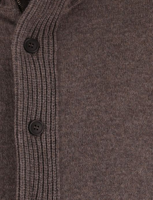 Barbour vest bruin effen wol