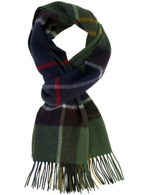 Barbour Barbour sjaal groen navy geruit wol