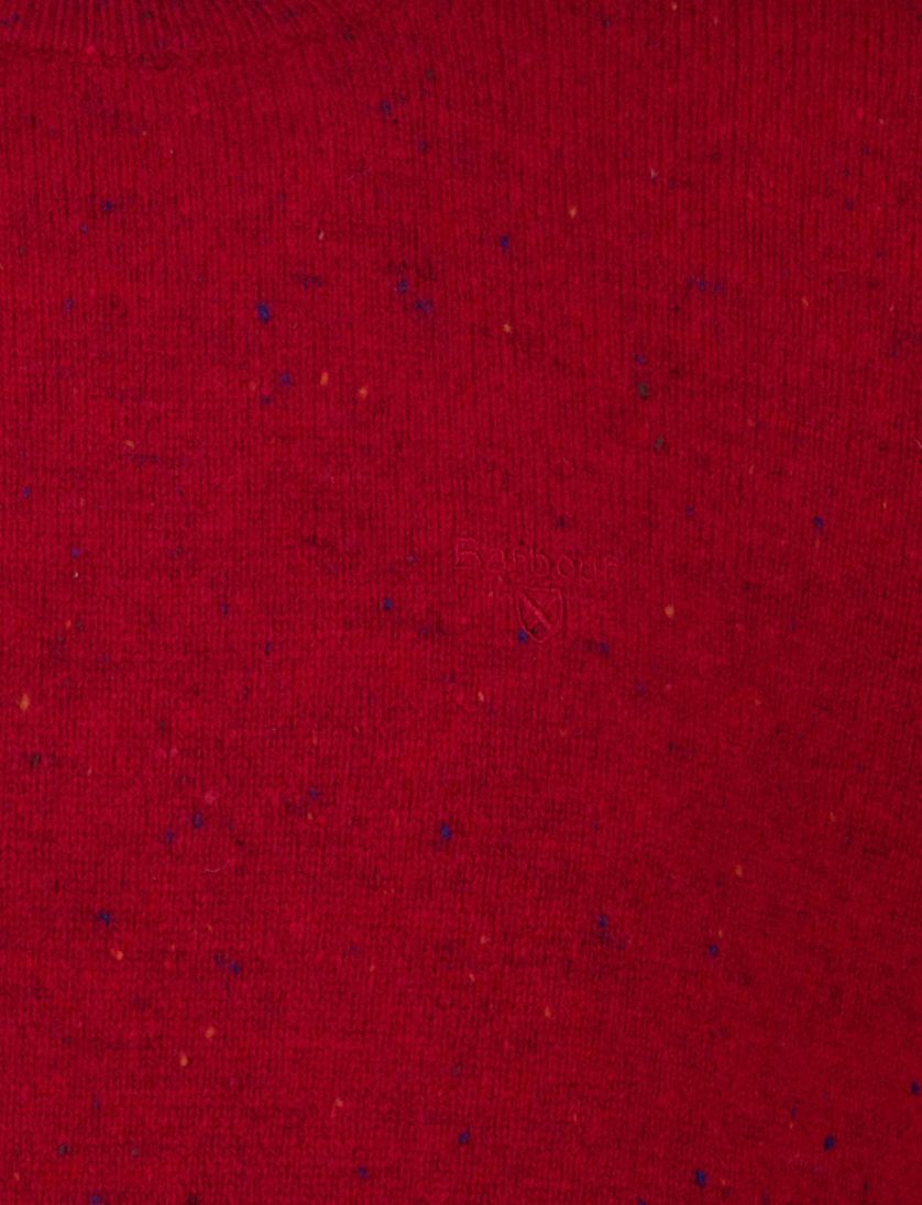 Barbour trui rood gemeleerd Tainsbury Crew wol
