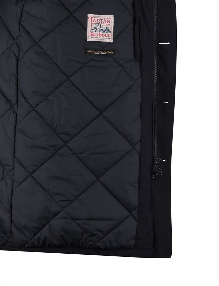 Barbour beaufort winterjas navy normale fit effen
