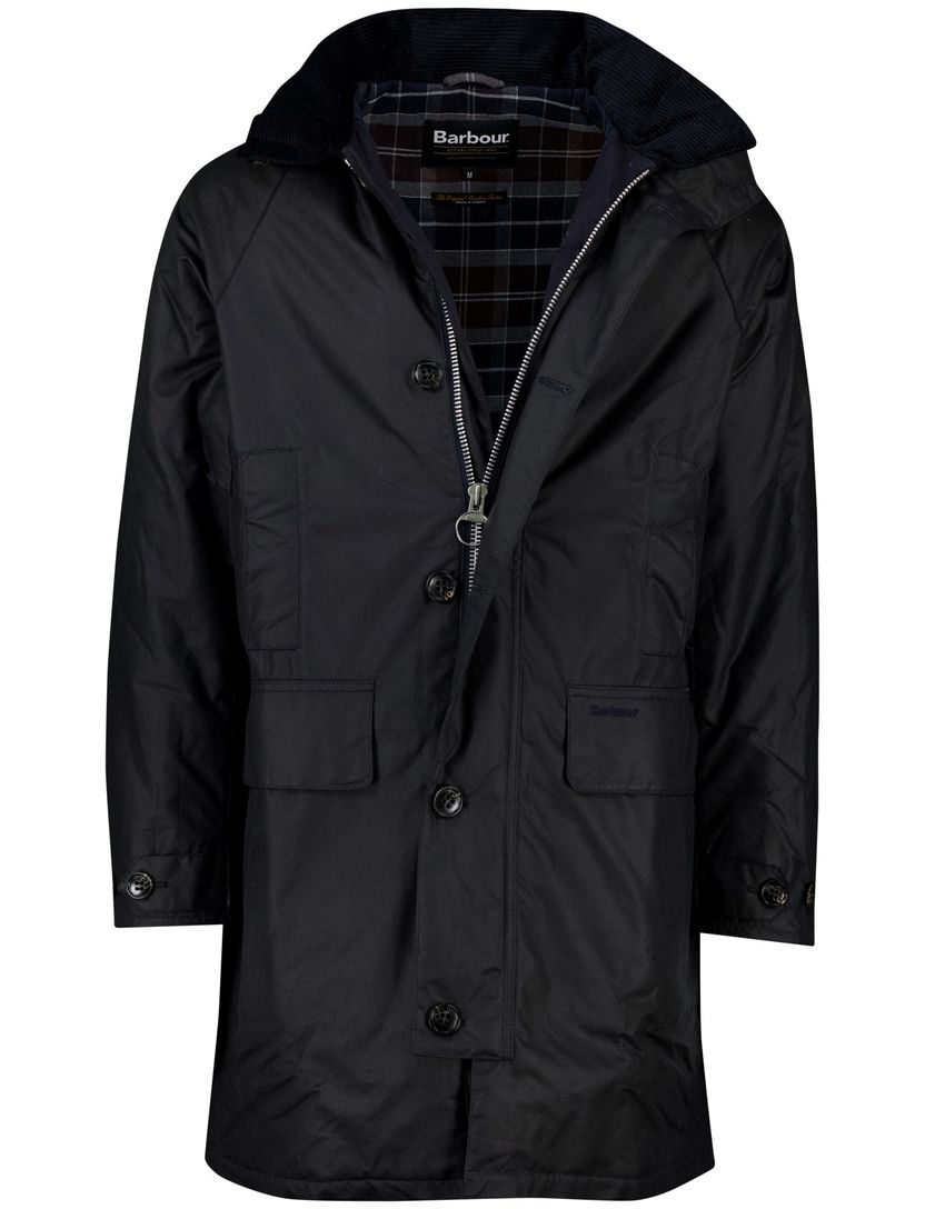 Barbour tussenjas trench coat navy