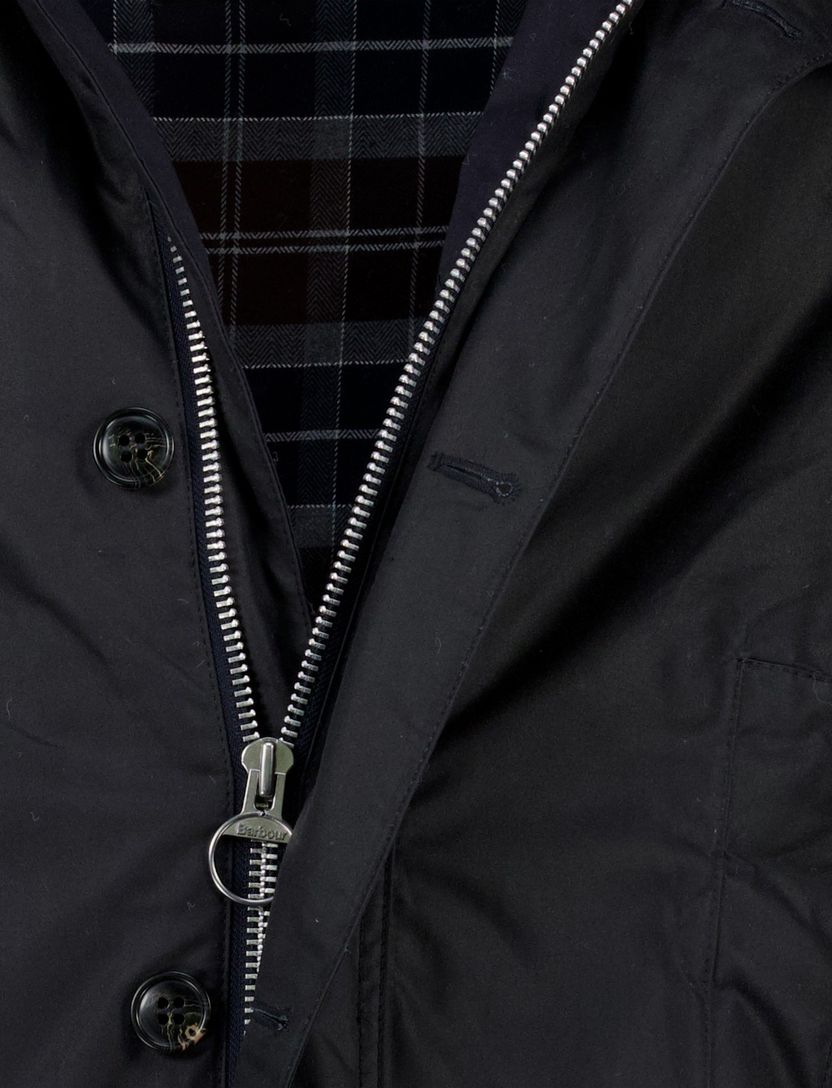 Barbour tussenjas trench coat navy