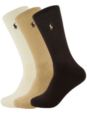 Polo Ralph Lauren Polo Ralph Lauren sokken camel/creme/bruin 3pack katoen