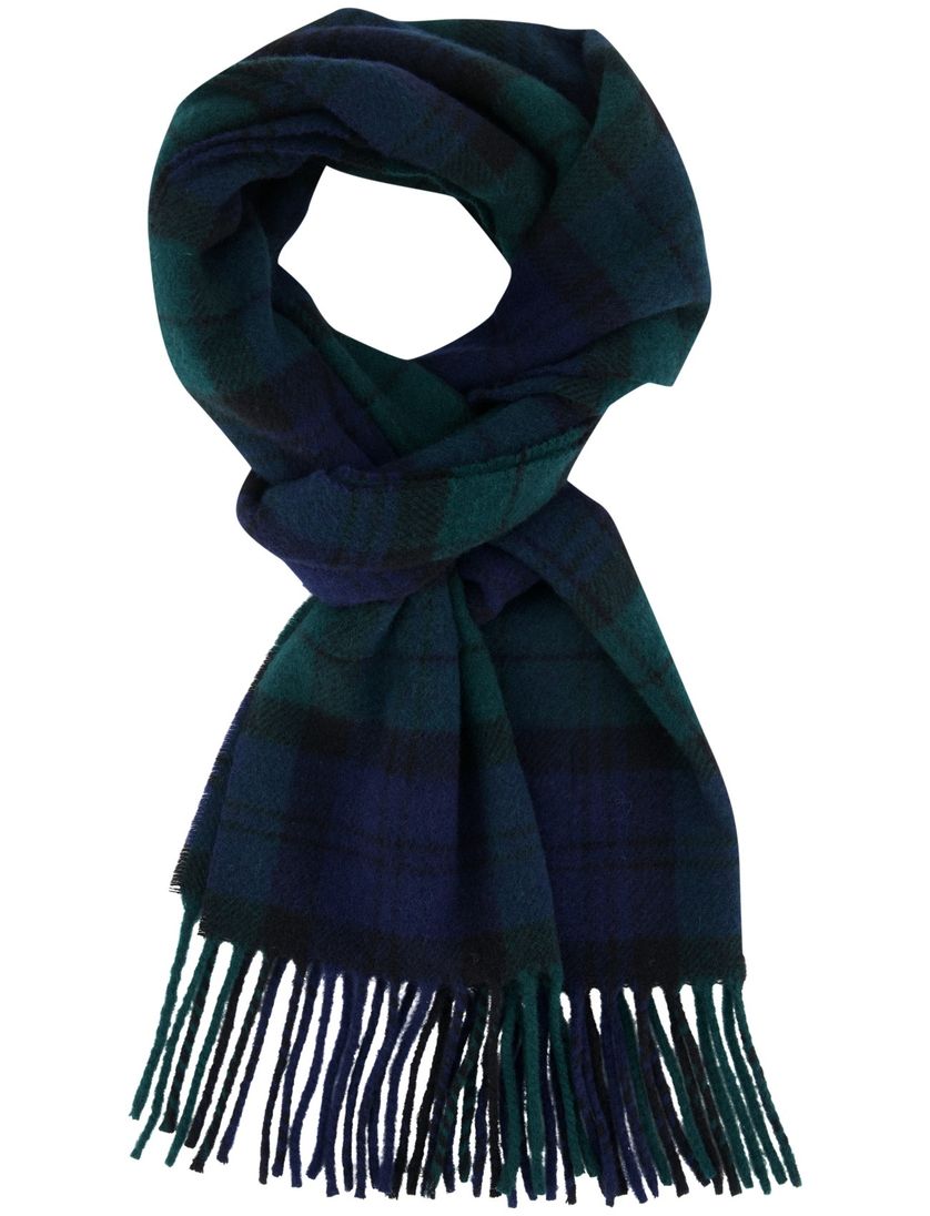 Sjaal Polo Ralph Lauren wol groen donkerblauw geruit