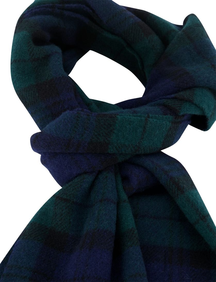 Sjaal Polo Ralph Lauren wol groen donkerblauw geruit