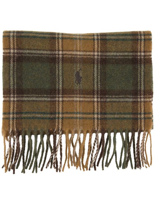 Polo Ralph Lauren sjaal wol bruin geruit