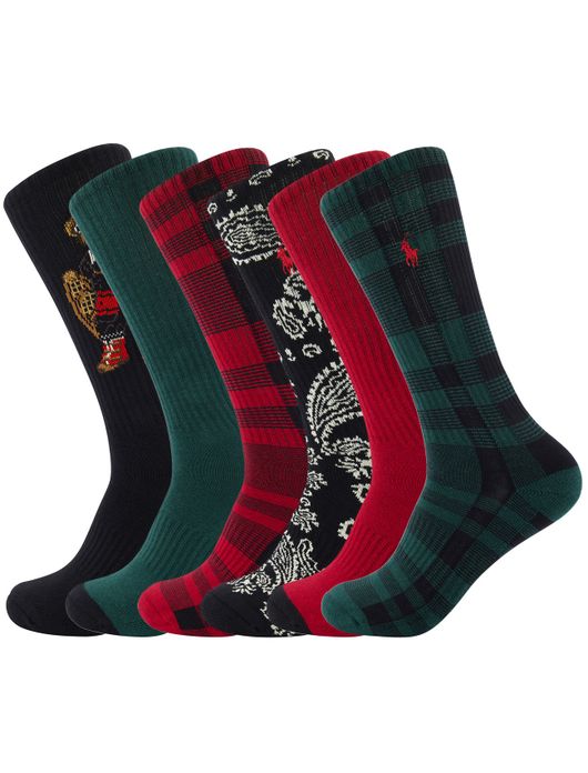 Polo Ralph Lauren 6 pack sokken multicolor bear