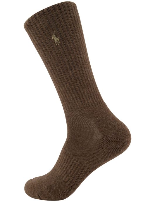 Polo Ralph Lauren Sokken bruin zwart 6 pack effen