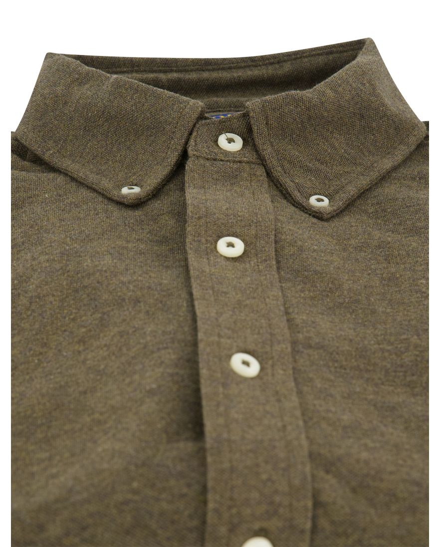 Polo Ralph Lauren overhemd groen button down knitted gemêleerd