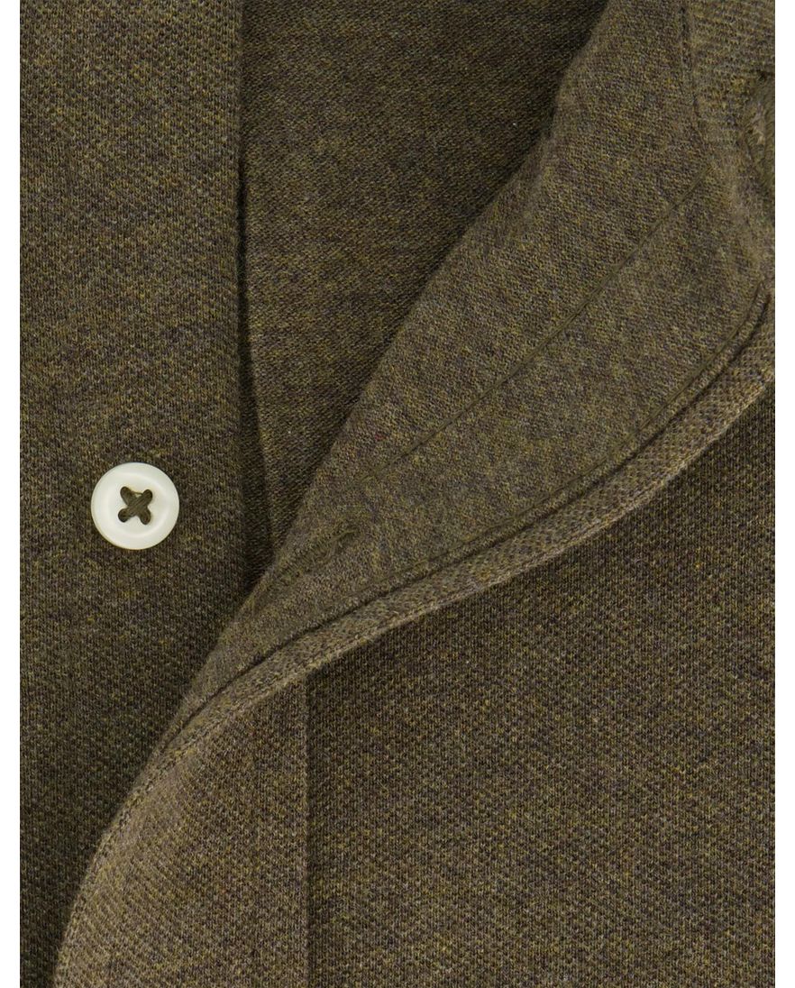 Polo Ralph Lauren overhemd groen button down knitted gemêleerd