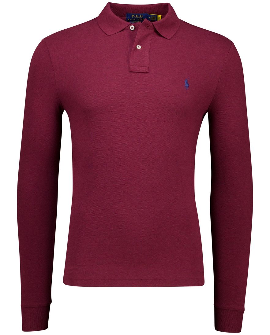 Polo Ralph Lauren polo lange mouw rood 2-knoops
