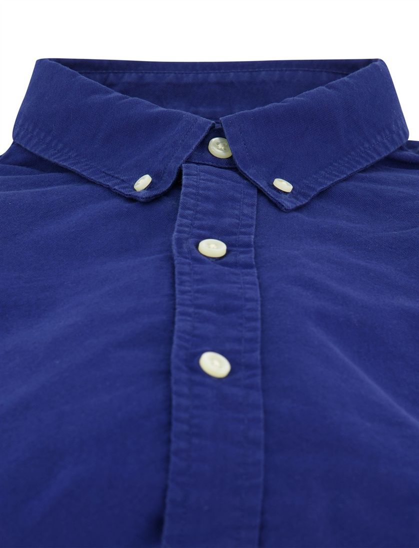 Polo Ralph Lauren overhemd ml 5 blauw kobalt 100% katoen