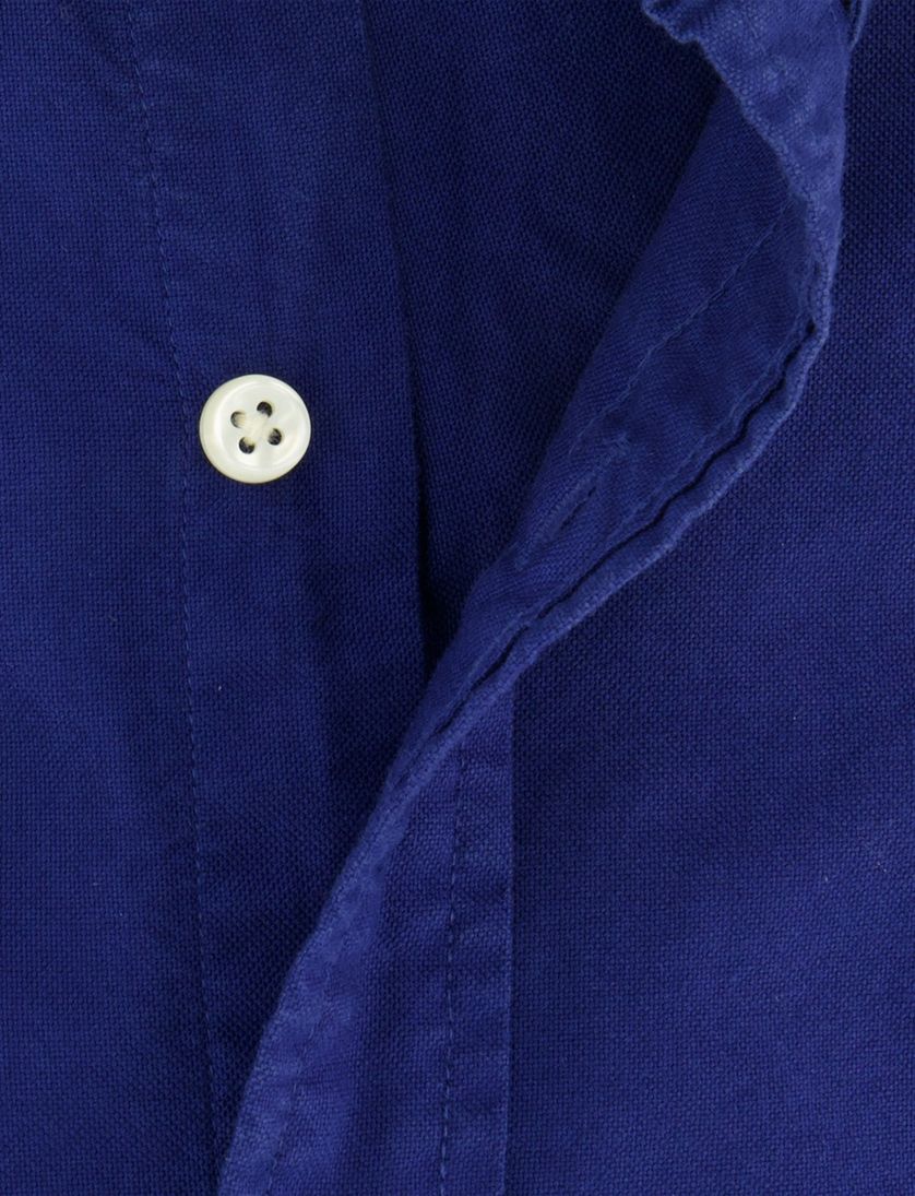 Polo Ralph Lauren overhemd ml 5 blauw kobalt 100% katoen
