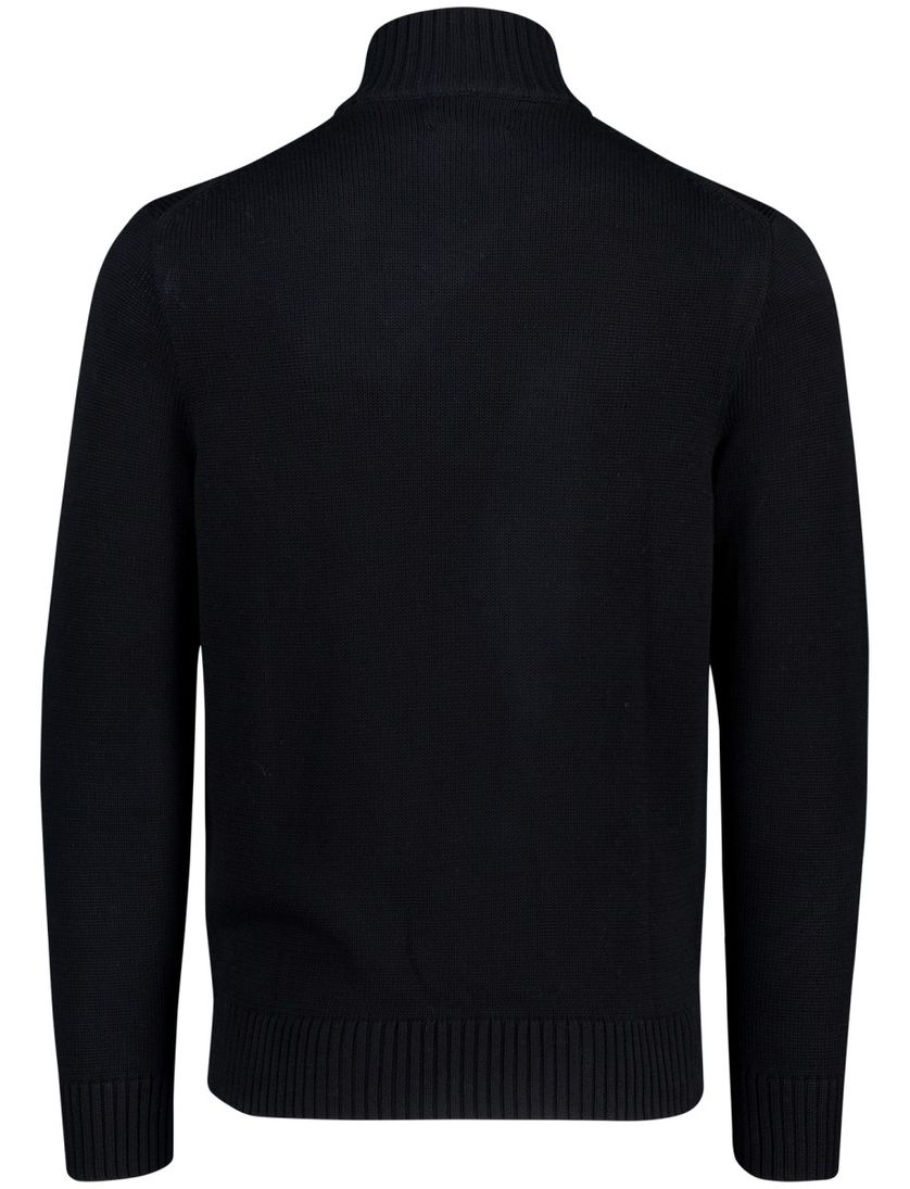 Polo Ralph Lauren trui normale fit zwart effen half zip