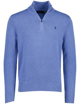 Polo Ralph Lauren Polo Ralph Lauren trui blauw effen half zip normale fit