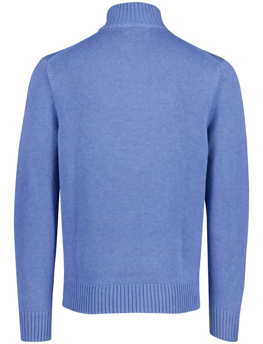 Polo Ralph Lauren trui blauw effen half zip normale fit