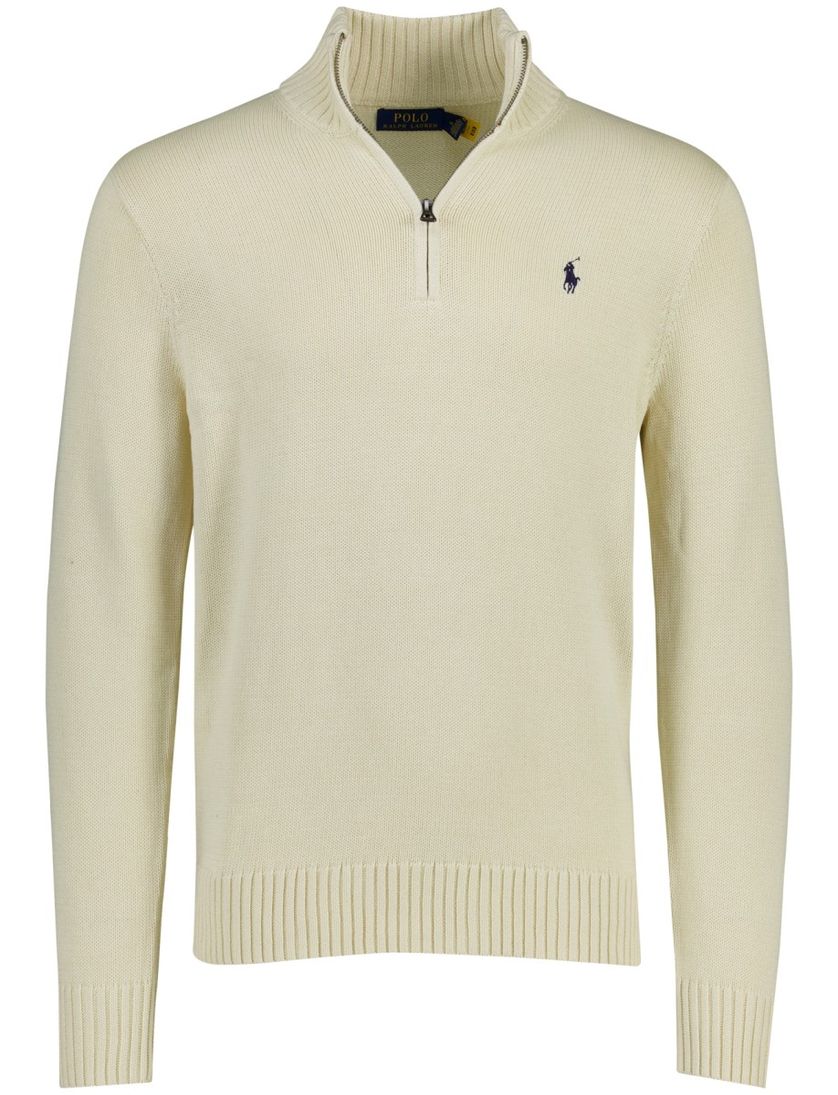 Polo Ralph Lauren trui half zip creme effen