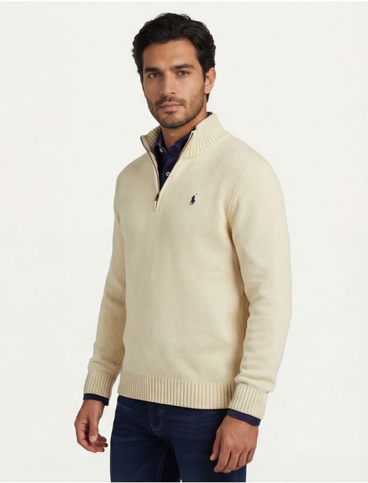 Polo Ralph Lauren trui half zip cream