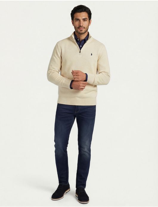 Polo Ralph Lauren trui half zip cream