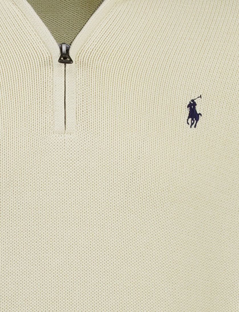 Polo Ralph Lauren trui half zip creme effen