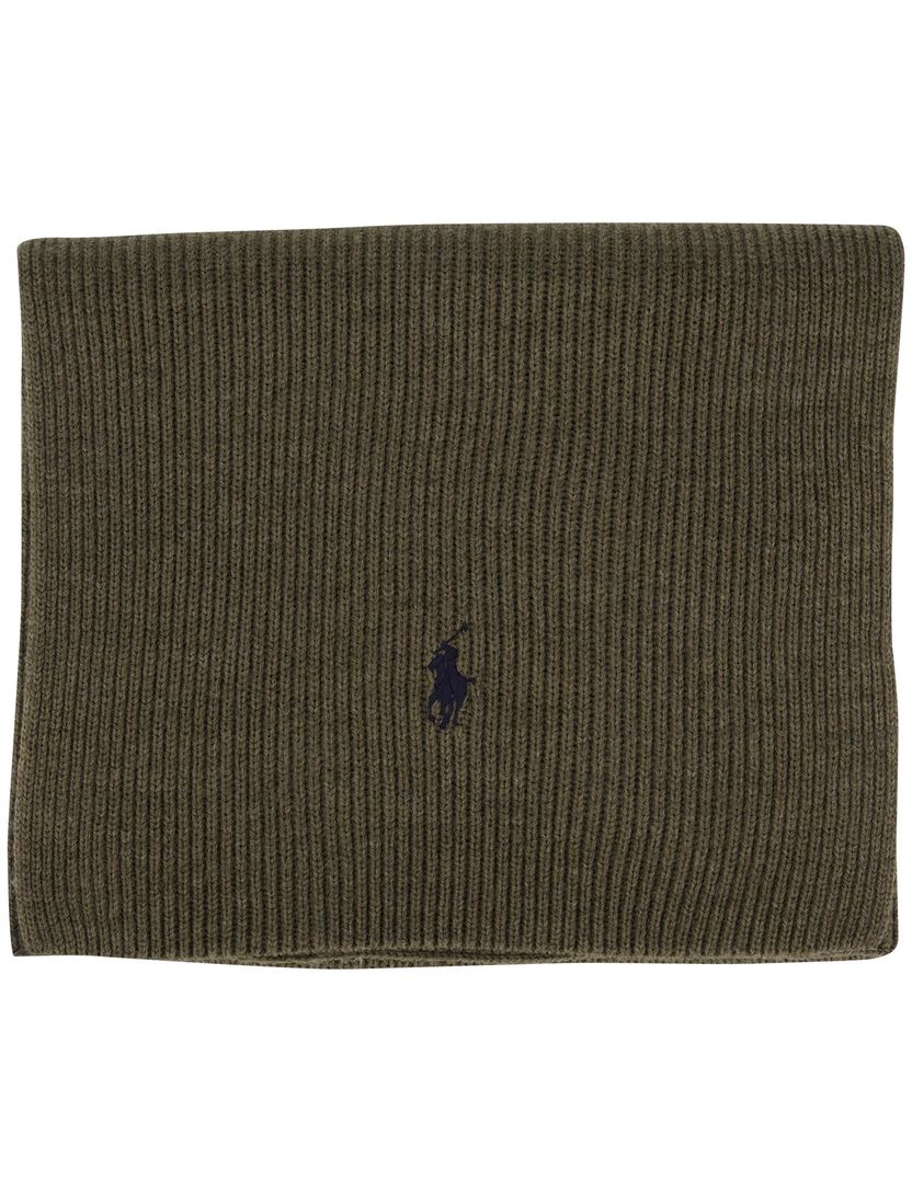 Sjaal Polo Ralph Lauren merinowol olijfgroen