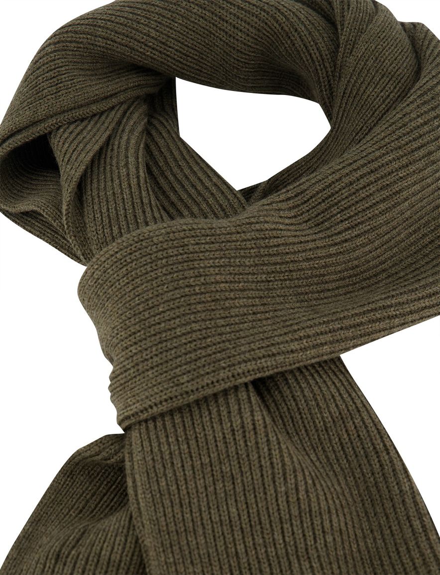 Polo Ralph Lauren sjaal merinowol olijfgroen