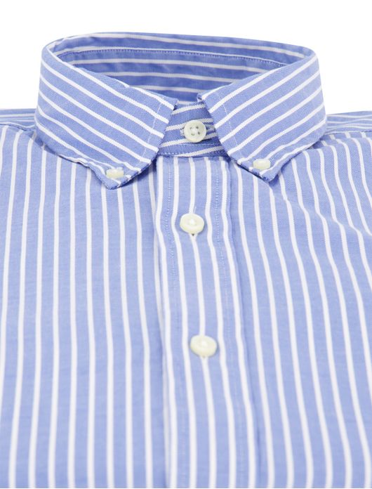 Polo Ralph Lauren overhemd middenblauw gestreept