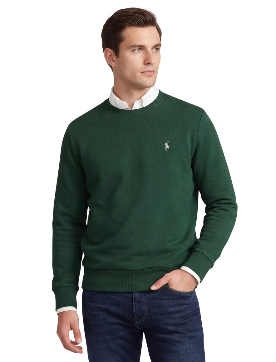 Polo Ralph Lauren sweater groen effen wijde fit