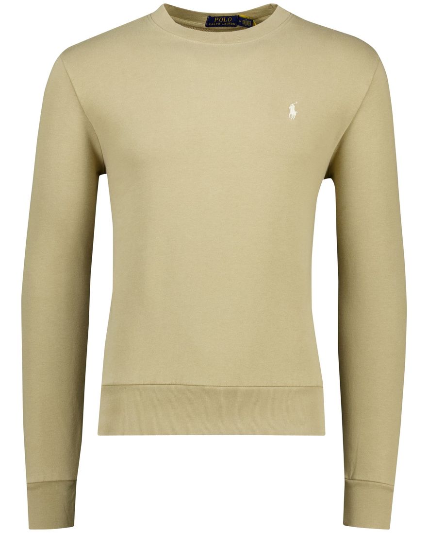 Polo Ralph Lauren Sweater khaki effen normale fit katoen