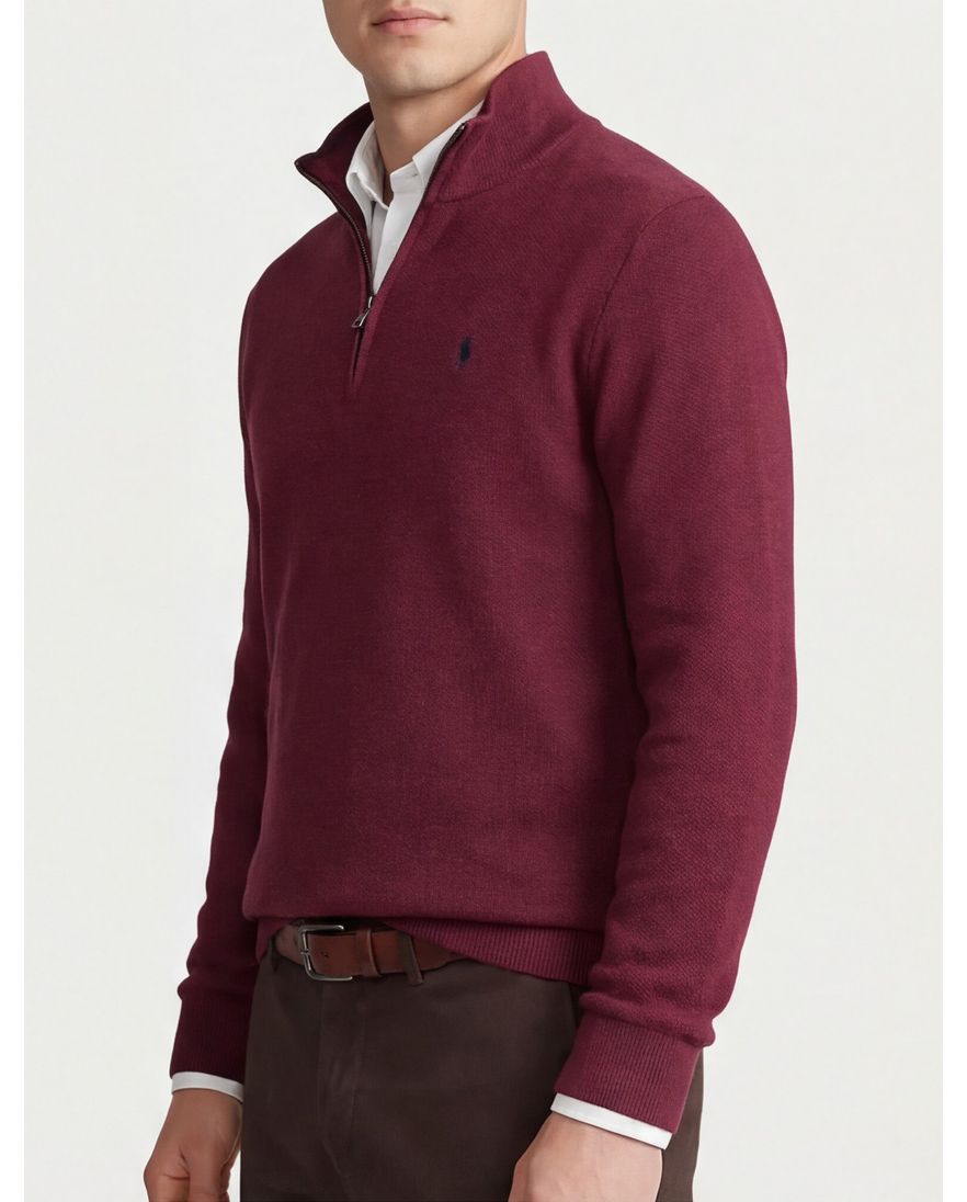 Polo Ralph Lauren trui half zip classic fit rood