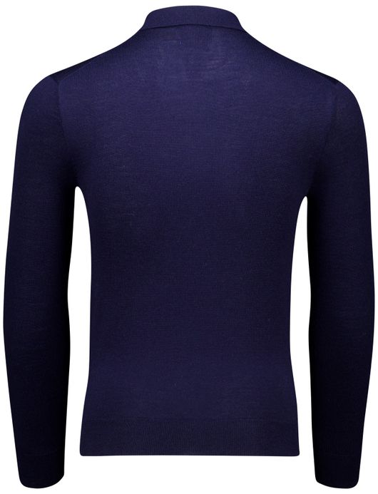 Polo Ralph Lauren trui donkerblauw effen normale fit merinowol