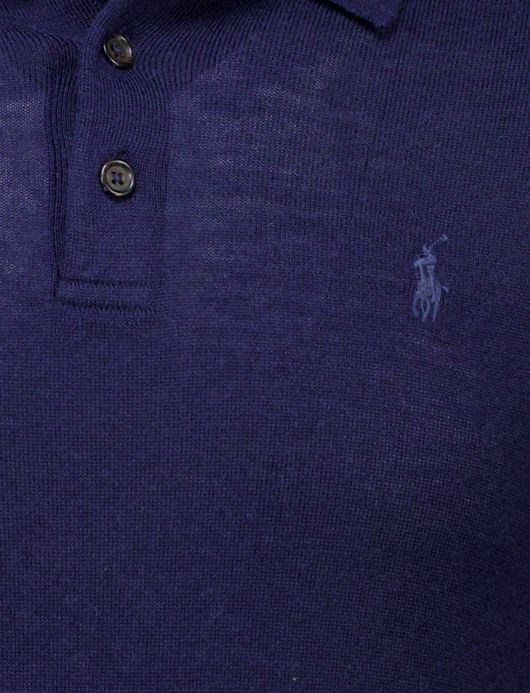 Polo Ralph Lauren trui donkerblauw effen normale fit merinowol