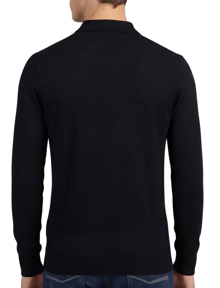 Polo Ralph Lauren trui Classic zwart 3 knoops lange mouwen