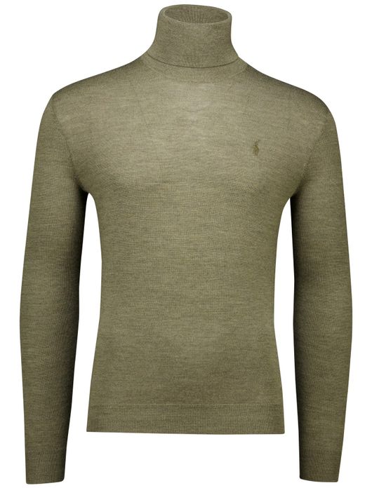 Polo Ralph Lauren trui groen gemeleerd merinowol