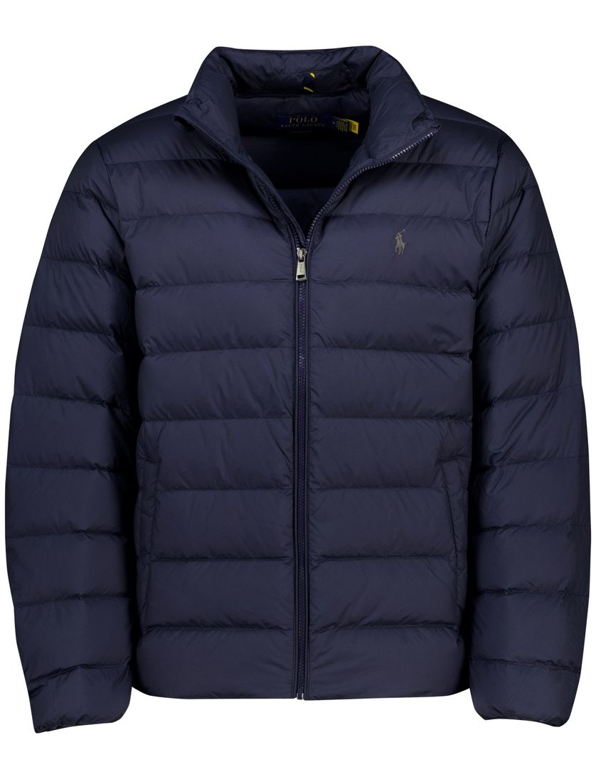 Gewatteerde jas Polo Ralph Lauren CLDN Weld navy polyester effen