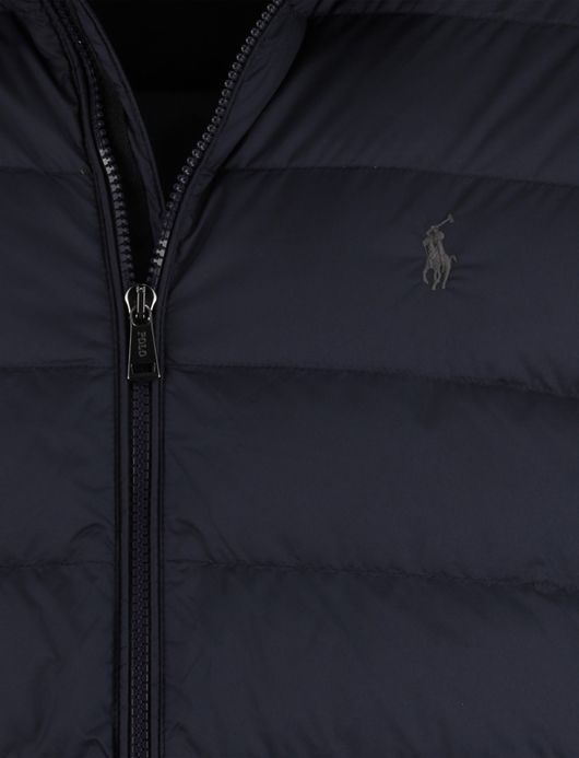 Polo Ralph Lauren gewatteerde jas CLDN Weld navy polyester effen