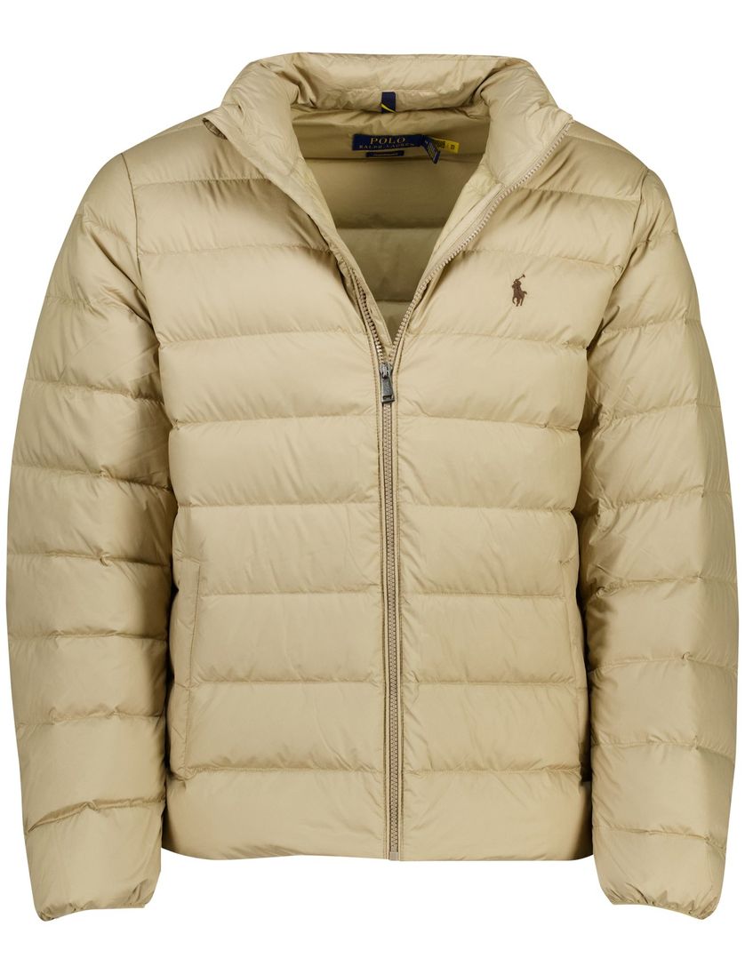Gewatteerde jas Polo Ralph Lauren CLDN Weld beige polyester effen