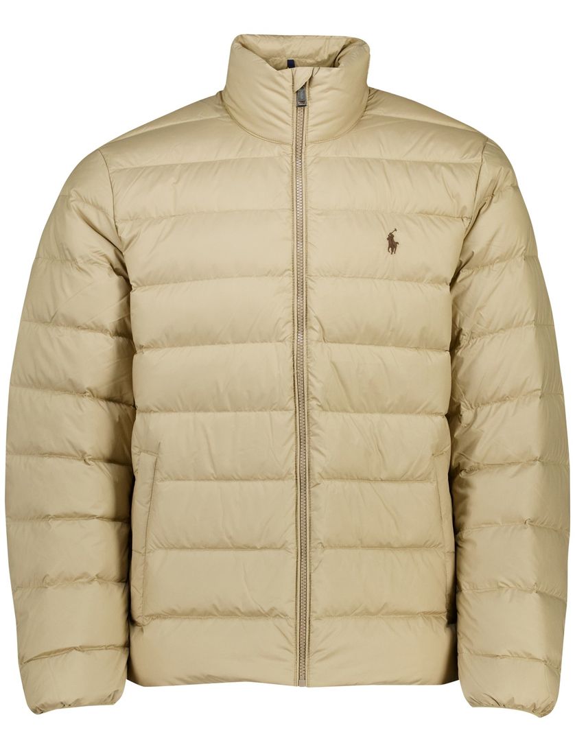 Gewatteerde jas Polo Ralph Lauren CLDN Weld beige polyester effen